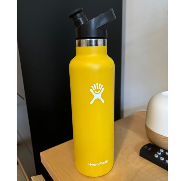 Hydro Flask Other - 21 oz Yellow Hydroflask with Black Sport Cap Lid